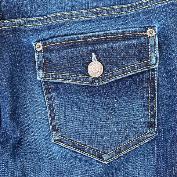 Banana Republic jeans button pockets size 6 straight leg mid-rise - Picture 6 of 12